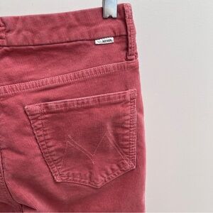 MOTHER high waisted looker ankle chew corduroy 26 hopscotch pink cords cord USA